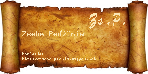 Zsebe Peónia névjegykártya